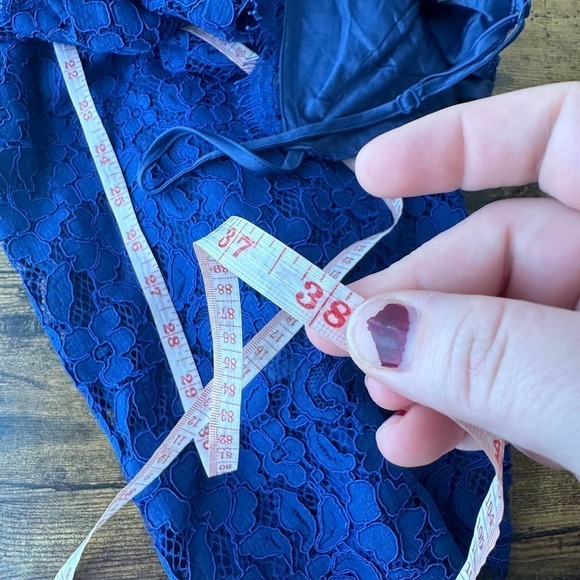 Lulus Womens Flirting with Desire Bodycon Dress Sleeveless Navy Size Medium - Picture 9 of 12